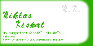 miklos kispal business card